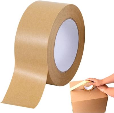 Китай Printable Hot Melt Self Adhesive Gummed Brown 145 MIC Custom Kraft Paper Tape продается