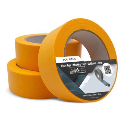 China Orange Color Home Decoration Yellow Paper Washi Tape Manufacturer for sale