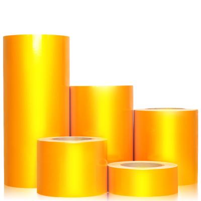 China PVC-pylonband Rood Wit Geel Verblindingsmerk Reflectieve Tape Voor Autowiel Te koop