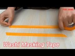 Waterproof Washi Masking Tape Heat Resistant No Residual Orange