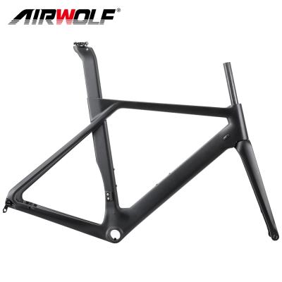 China Road Bikes 2021 New Carbon Road Bike Frame With Disc Rotor 140/160mm Carbon Frame Disc for sale