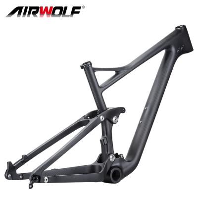 China Ultralight Mountain Bikes Thru-axle 12*148MM MTB Carbon Frame DAC Full Suspension Mountain Bike Frame for sale