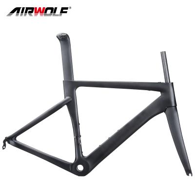 China Road Bikes Hot Selling AIRWOLF Carbon Fiber Road Light Weight Bike Frame BSA Cheap OEM Road Bicycle Frame for sale