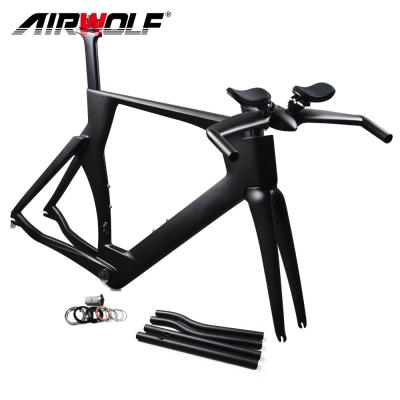 China Road Bikes Paint Time Trial Custom Bikes Frames Triathlon Carbon Bicycle Frame TT Bike Frame for sale