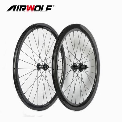 China Road Bikes Airwolf Disc Brake Carbon Wheelset , Tubular Anvil Carbon Bicycle Disc Wheelset 38mm Front 50mm Rear for sale