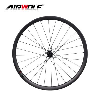 China Mountain Bikes carbon 29er tubeless mountain bike wheels 25mm height 35mm width 6 bolt wheelset DT240 15X100/12x142 hub carbon mtb wheel for sale