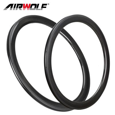 China Road Bicycles Anvil 50MM Carbon Road Bike Rims 25MM Width Road Bicycle Carbon Wheel Rims for sale