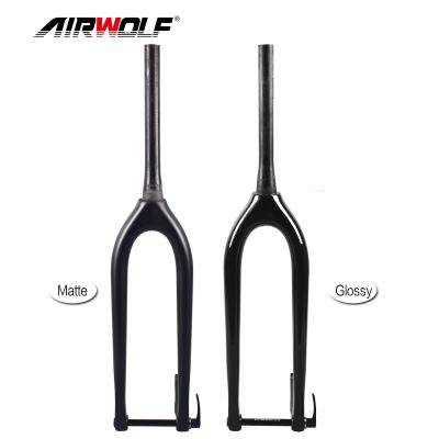 China AIRWOLF Mountain Bikes Carbon MTB Fork 29ER Carbon Mountain Bike Rigid Fork 110*15 By Axle Forks for sale