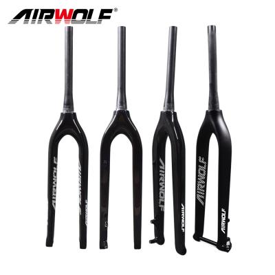 China Airwolf Mountain Bikes Tapered Through 15mm Axle 29er Carbon Fork Rigid Carbon MTB Fork for sale