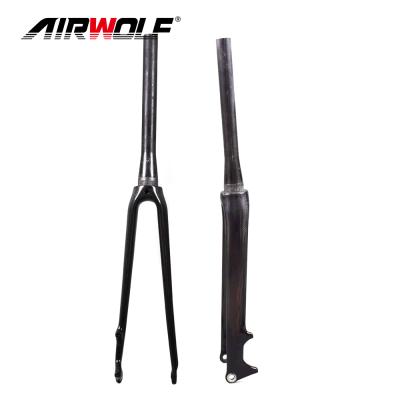 China Road Bikes AIRWOLF 700C Racing Road Bike Full Fork 3K Carbon Front Tapered Disc Fork for sale