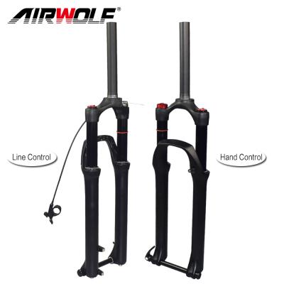 China Mountain Bikes By Axle 100*15MM Air Suspension Fork 29ER Straight Tube Mountainbike Fork With Line Control Hand for sale