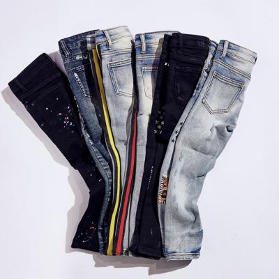 China New Boy Clothing Designer Style Biker Little Boys Sustainable High Quality Fashion Distressed Jeans for sale