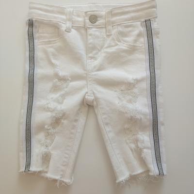 China Viable Wholesale of Aipa Jean Shorts With Braided Straps white on both sides for sale