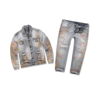 China Sustainable Children's Denim Kids Clothing Sets Jeans With Babies Wearing Denim Outfit Jeans for sale