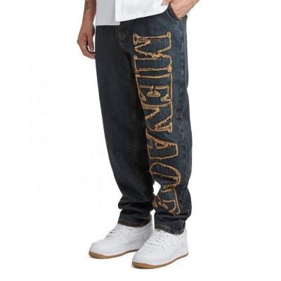 China Breathable AIPA Customized Techniques Men Ripped Jeans Pants Jean Pants Men Jeans Trousers Black For Men Denim for sale