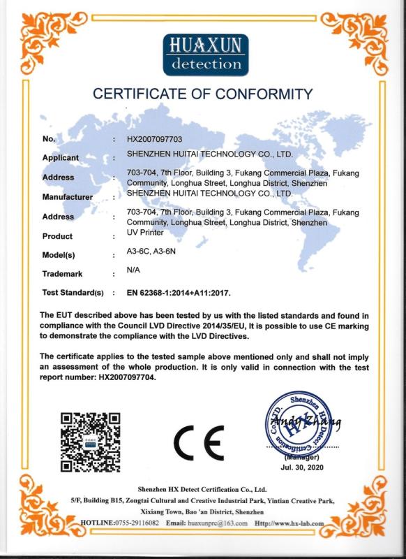 CE - Shenzhen Huitai Technology Co., Ltd.