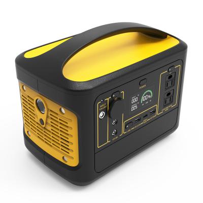 China Remote Control Power Station 600W Generator 220V Portable Solar Emergency Power Supply Charged By Solar/AC Outlet/Cars for sale