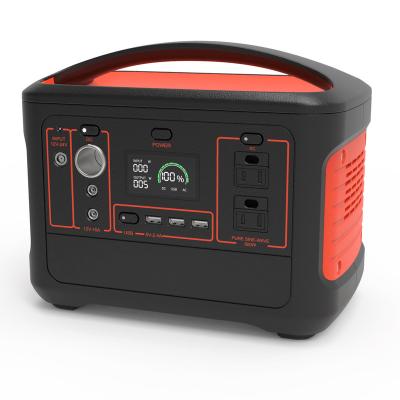 China 600W 568Wh Battery Remote Control Emergency Pack Power Station Portable Solar Generator with 6 600W Peak PD65W for sale