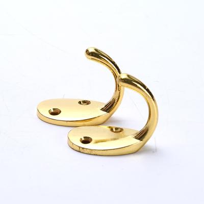 China Traditional Store Wall Gold Hook Clothes Hook Hardware Single Exhibition Hall Wall Hook for sale