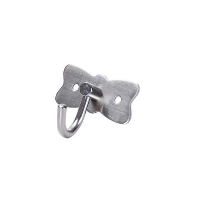 China Free Traditional Wholesale Hole For Bathroom Kitchen 304 Stainless Steel Wall Hooks for sale