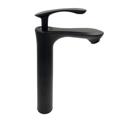 China Morden Style Matte Blackned Color Mixer Metered Zinc Alloy Material Basin Faucets Faucets For Bathroom for sale