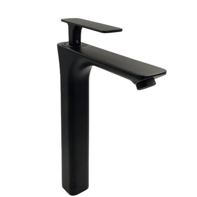 China Wholesale Best Quality Matte Black Water Mixers Contemportary Metered Cold And Hot Taps Faucets For Hotel for sale