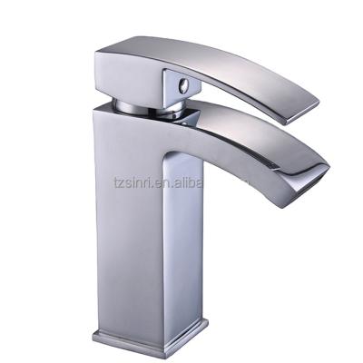 China Faucets Factory Wholesale Sanitary Ware Waterfall Mixers Waterfall Brass Metered Thermostatic Basin Faucet for sale