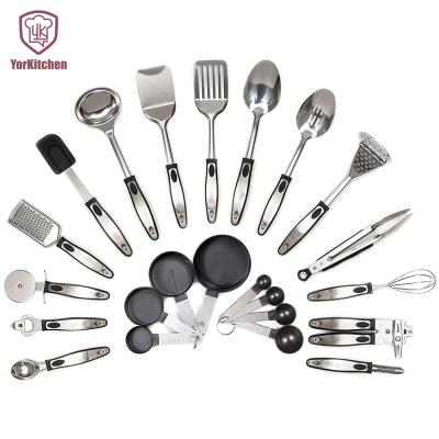 China Amazon Sustainable Stainless Steel Kitchen Utensils Cookware Hot Selling Sets for sale