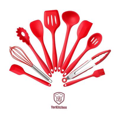 China Amazon Top Selling Sustainable Kitchen Silicone Utensil Set 10 Pcs for sale