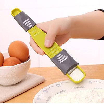 China Home Practical Green Ladder Sustainable Double End Eight Stalls Adjustable ABS Dosing Doser Kitchen Tools for sale