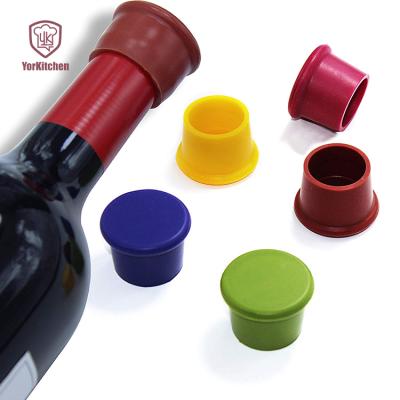 China Stored Stocked Silicone Wine Stoppers Reusable Silicone Bottle Cap for sale