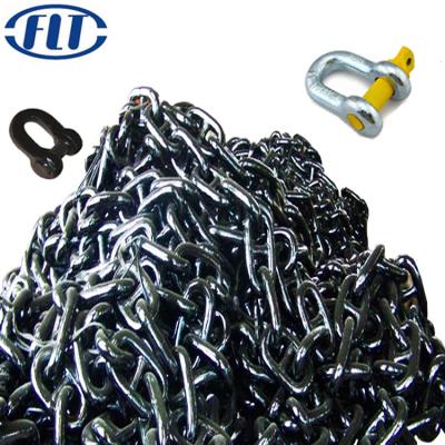 China Drag Chain 2-9/16 Stud Link Good Quality Black Mooring Boat Anchor Chain for sale