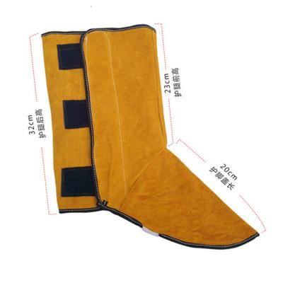 China Durable Cow Split Leather Welding Heat Resistant Leg Guard for sale