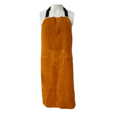 China Wholesale Custom Breathable Durable Cow Leather Apron Welding Heat Resistant Apron for sale