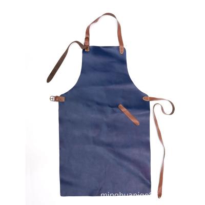 China Keep Warm Excellent Quality Genuine Leather Aprons For Restaurant BBQ for sale