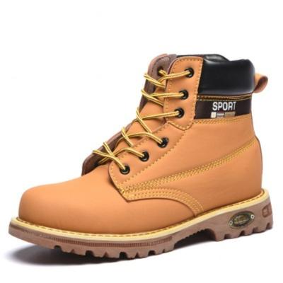 China Steel Toe High Cut Genuine Leather Safety Shoes Light Weight for sale