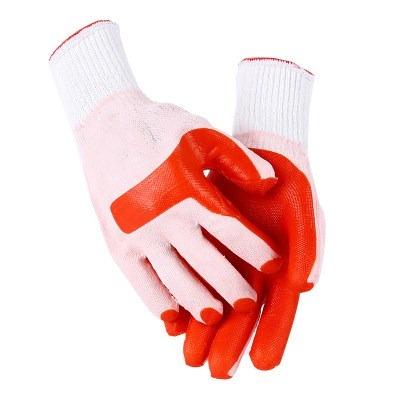 China Industry Latex Patch Work Safety Gloves 10 Gauge Palm Film Latex Safety Rubber Laminated Coated Gloves for sale