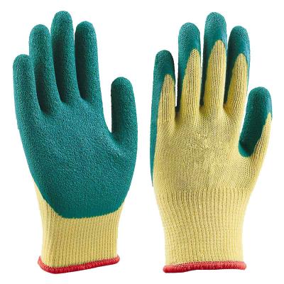 China Slip-Resistance String Knit Palm Latex Dipped Nitrile Coated Work Gloves for sale