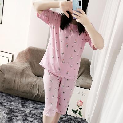 China 2020 new summer women's style spring five-cent short sleeve QUICK-DRY warm pajamas for sale