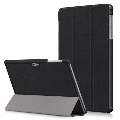 China Slim Triple Sleep/Wake Stand PU Leather Auto Smart Cover Tablet Case For Microsoft Surface 3 2021 for sale