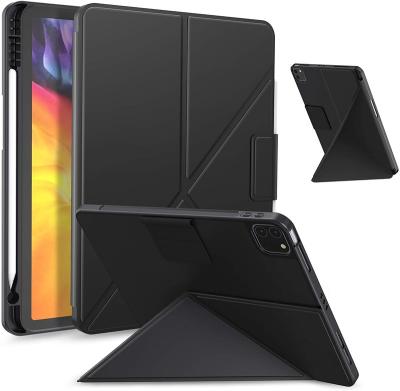 China TPU Cover with Built-in Pencil Holder Multi-Angle Stand Smart Cover Flip Leather Tablet Cover Case with Pencil Holder for iPad pro 11 2021/2020/2018 for sale