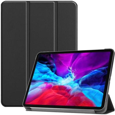 China High MOQ Small Triple PU Stand Leather Smart Cover Tablet Case For iPad Pro 12.9 2020/2018 In Stock for sale