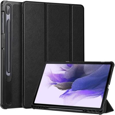 China Auto-sleep Function Magnetic Triple Slim Stand PU Smart Cover Tablet PC Leather Case For Samsung Galaxy Tab S8 11inch 2022 for sale