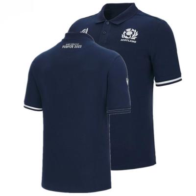 China 2023 QUICK DRY Scotland rugby home singlet polo shirt size S-M-L-XL-XXL-3XL-4XL-5XL for sale