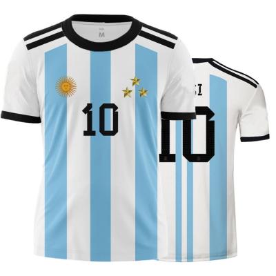 China New QUICK DRY 3D printed Argentine flag sportswear men's unisex summer tops crewneck Argentine casual short sleeve T-shirt for sale