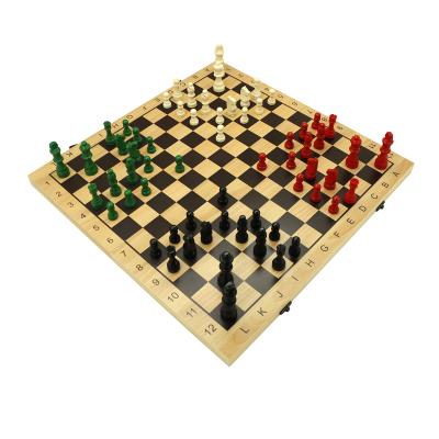 China Exercise Brain Four Player Wooden Chess Combination - Weighted Regulation Only Colored Chess Pieces for sale