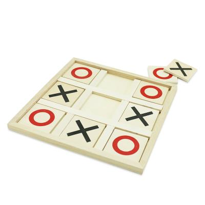 China The Brain Teaser Puzzle Game TIC TAC Toe Wooden Board For Family includes the classic 10 piece wooden board game for sale