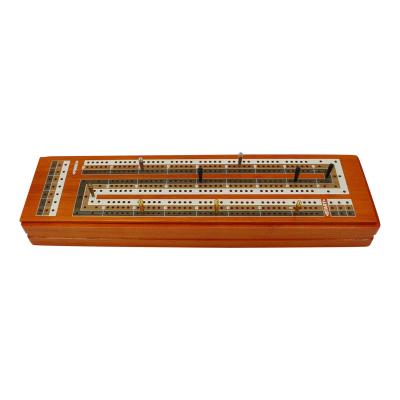 China Eco-friendly Chinese factory OEM wooden cribbage board game for 2-4 players for sale