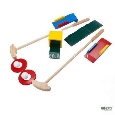 China Entertainment Croquet Set Croquet Toy For Kid Summer Toys Wooden Game for sale