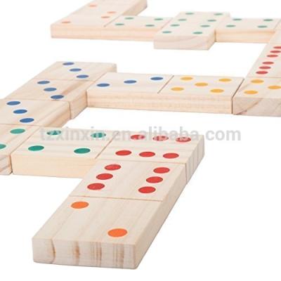 China Pine wood domino wooden set, game, innovations outdoor play set for sale